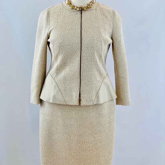 LAYFAYETTE 148 ITALIAN LAMBSKIN COMBO JACKET - Picture 2 of 9